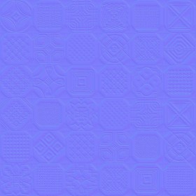 Textures   -   ARCHITECTURE   -   TILES INTERIOR   -   Ornate tiles   -   Patchwork  - Ceramic patchwork tile texture seamless 21252 - Normal