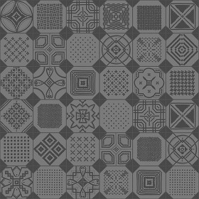 Textures   -   ARCHITECTURE   -   TILES INTERIOR   -   Ornate tiles   -   Patchwork  - Ceramic patchwork tile texture seamless 21252 - Specular