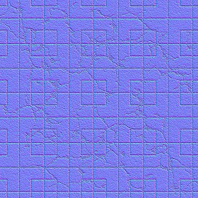 Textures   -   ARCHITECTURE   -   PAVING OUTDOOR   -   Concrete   -   Blocks damaged  - Concrete paving outdoor damaged texture seamless 05542 - Normal