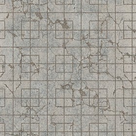 Textures   -   ARCHITECTURE   -   PAVING OUTDOOR   -   Concrete   -  Blocks damaged - Concrete paving outdoor damaged texture seamless 05543