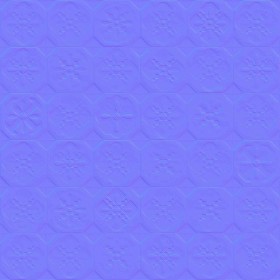 Textures   -   ARCHITECTURE   -   TILES INTERIOR   -   Ornate tiles   -   Patchwork  - Ceramic patchwork tile texture seamless 21257 - Normal