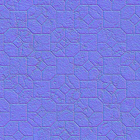 Textures   -   ARCHITECTURE   -   PAVING OUTDOOR   -   Concrete   -   Blocks damaged  - Concrete paving outdoor damaged texture seamless 05560 - Normal