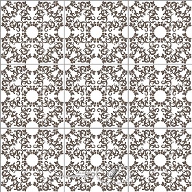 Textures   -   ARCHITECTURE   -   TILES INTERIOR   -   Ornate tiles   -  Mixed patterns - ceramic ornate tile texture seamless 20317