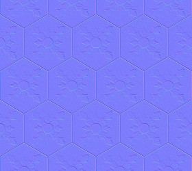 Textures   -   ARCHITECTURE   -   TILES INTERIOR   -   Hexagonal mixed  - Hexagonal tile texture seamless 16871 - Normal