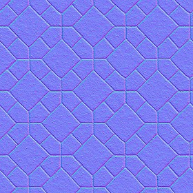 Textures   -   ARCHITECTURE   -   PAVING OUTDOOR   -   Concrete   -   Blocks mixed  - Paving concrete mixed size texture seamless 05568 - Normal