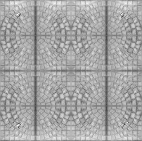 Textures   -   ARCHITECTURE   -   PAVING OUTDOOR   -   Concrete   -   Blocks mixed  - Painted concrete paving outdoor texture seamless 20748 - Displacement