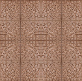 Textures   -   ARCHITECTURE   -   PAVING OUTDOOR   -   Concrete   -  Blocks mixed - Painted concrete paving outdoor texture seamless 20749