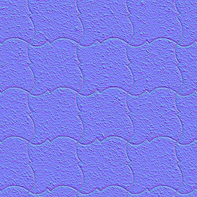 Textures   -   ARCHITECTURE   -   PAVING OUTDOOR   -   Pavers stone   -   Blocks mixed  - Pavers stone mixed size texture seamless 06159 - Normal