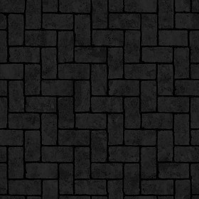 Textures   -   ARCHITECTURE   -   PAVING OUTDOOR   -   Concrete   -   Herringbone  - Concrete paving herringbone outdoor texture seamless 05864 - Specular