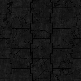 Textures   -   ARCHITECTURE   -   PAVING OUTDOOR   -   Concrete   -   Blocks damaged  - Concrete paving outdoor damaged texture seamless 05554 - Specular