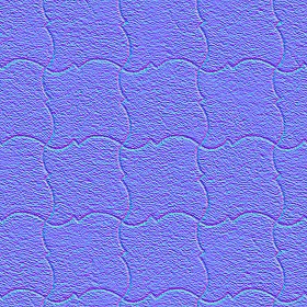 Textures   -   ARCHITECTURE   -   PAVING OUTDOOR   -   Pavers stone   -   Blocks mixed  - Pavers stone mixed size texture seamless 06162 - Normal