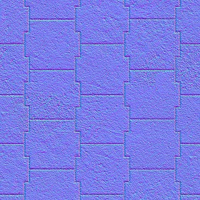 Textures   -   ARCHITECTURE   -   PAVING OUTDOOR   -   Concrete   -   Blocks damaged  - Concrete paving outdoor damaged texture seamless 05557 - Normal