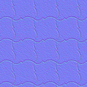 Textures   -   ARCHITECTURE   -   PAVING OUTDOOR   -   Pavers stone   -   Blocks mixed  - Pavers stone mixed size texture seamless 06166 - Normal