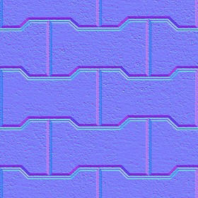 Textures   -   ARCHITECTURE   -   PAVING OUTDOOR   -   Concrete   -   Blocks regular  - Paving outdoor concrete regular block texture seamless 05705 - Normal