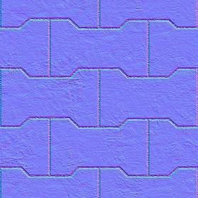 Textures   -   ARCHITECTURE   -   PAVING OUTDOOR   -   Concrete   -   Blocks regular  - Paving outdoor concrete regular block texture seamless 05706 - Normal