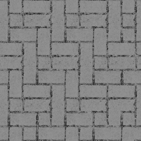 Textures   -   ARCHITECTURE   -   PAVING OUTDOOR   -   Parks Paving  - Concrete block park paving texture seamless 18836 - Displacement