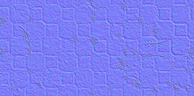 Textures   -   ARCHITECTURE   -   PAVING OUTDOOR   -   Concrete   -   Blocks damaged  - Damaged concrete outdoor paving with grass texture seamless 20783 - Normal