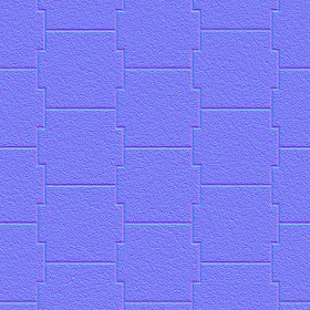 Textures   -   ARCHITECTURE   -   PAVING OUTDOOR   -   Pavers stone   -   Blocks mixed  - Pavers stone mixed size texture seamless 06170 - Normal