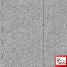 Textures   -   ARCHITECTURE   -   PAVING OUTDOOR   -   Concrete   -  Blocks mixed - concrete paving PBR texture seamless 21821