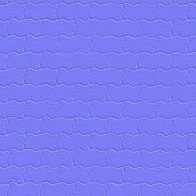 Textures   -   ARCHITECTURE   -   PAVING OUTDOOR   -   Concrete   -   Blocks regular  - Paving outdoor concrete regular block texture seamless 05634 - Normal