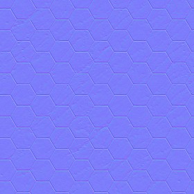 Textures   -   ARCHITECTURE   -   TILES INTERIOR   -   Marble tiles   -   White  - Carrara marble hexagonal tile texture seamless 21410 - Normal