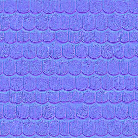 Textures   -   ARCHITECTURE   -   ROOFINGS   -   Shingles wood  - Wood shingle roof texture seamless 03872 - Normal