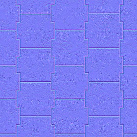Textures   -   ARCHITECTURE   -   PAVING OUTDOOR   -   Pavers stone   -   Blocks mixed  - Pavers stone mixed size texture seamless 06180 - Normal