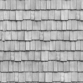 Textures   -   ARCHITECTURE   -   ROOFINGS   -   Shingles wood  - Wood shingle roof texture seamless 03875 - Displacement