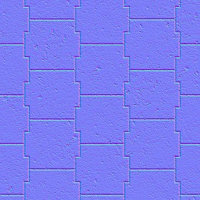 Textures   -   ARCHITECTURE   -   PAVING OUTDOOR   -   Pavers stone   -   Blocks mixed  - Pavers stone mixed size texture seamless 06181 - Normal