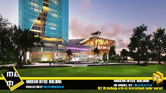 MODERN OFFICE BUILDING - MELITO JR. MINULUAN | TWILIGHT SCENE | SU14 + LUMION 4.0.2 + PScs6