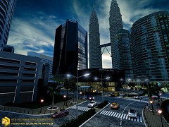 MODERN OFFICE BUILDING - RAMIL BAUTISTA | " Night in the Metro 2 " | Sketchup 2013, Vray 2.0, PS6