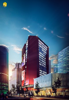 MODERN OFFICE BUILDING - Francisco Ortiz | Composition inspired| New York | 3dmax 2014 | vray 3.0 | Photoshop