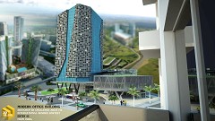 MODERN OFFICE BUILDING - Raj Vikneshwar | Proposed office building | Sketchup 2014 + Vray 2.0 + CS4
