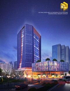 MODERN OFFICE BUILDING - abdul alim ghafar | 3d max, ps6