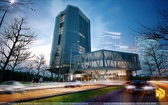 MODERN OFFICE BUILDING - Christian G. Achá Ramos | MODERN OFFICE BUILDING | Cinema 4D R15 + Vray + Ps