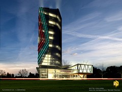 MODERN OFFICE BUILDING - Alfonsus Sri Agseyoga | simplicity in color | SKP | VRAY | PHOTOSHOP | PICASA